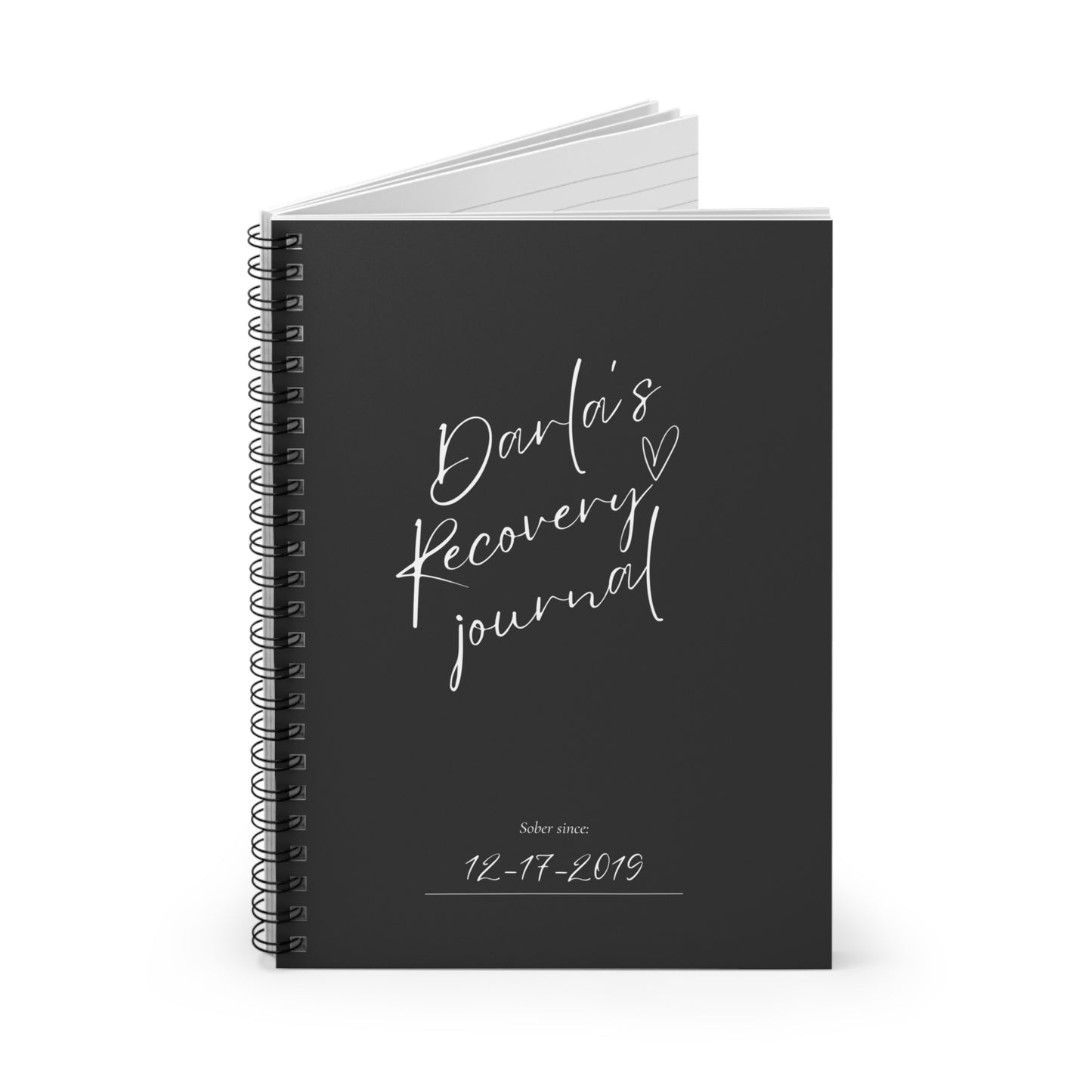 Recovery Notebook - Custom Sobriety Date & Name