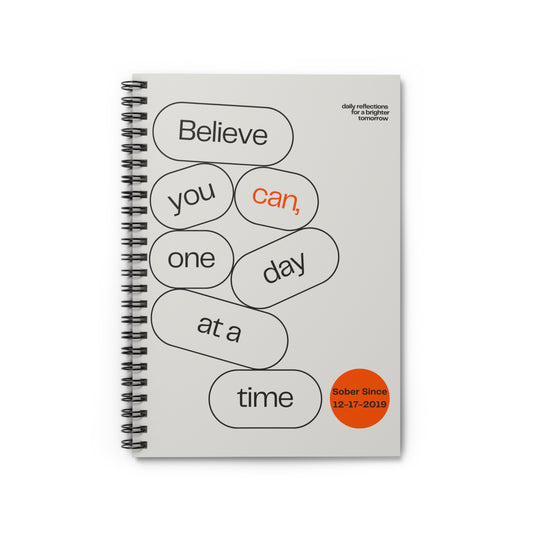 Sobriety Notebook - Custom Sobriety Date