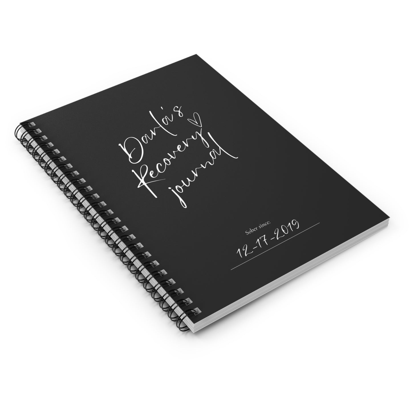 Recovery Notebook - Custom Sobriety Date & Name